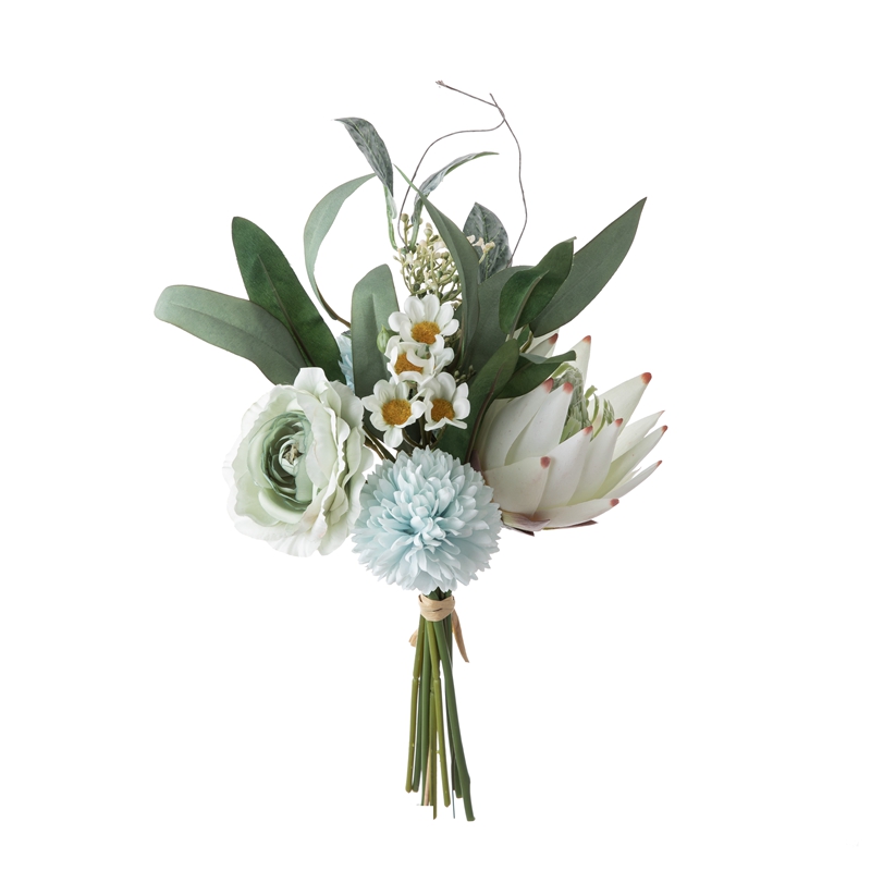 Bouquet de fleurs artificielles Ranunculus, centres de table de mariage, offre spéciale, DY1-5368