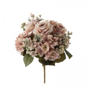 CL04510 Bouquet flè atifisyèl Rose popilè maryaj Centerpieces