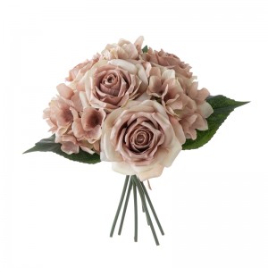CL04514 Künstlicher Blumenstrauß Rose, heiß verkaufte Hochzeitsdekoration