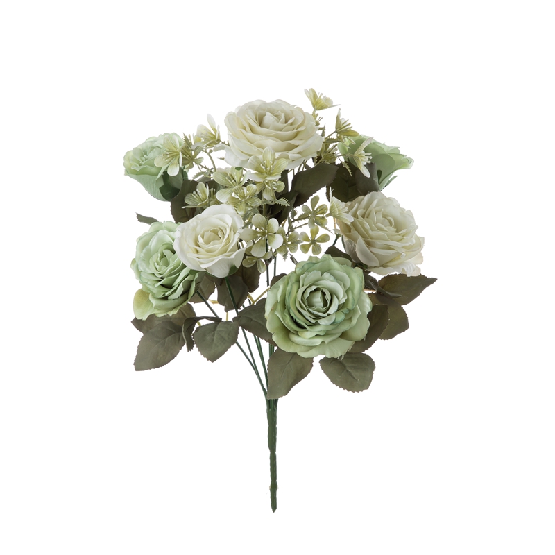 DY1-4576 Bouquet flè atifisyèl Rose cho vann flè swa