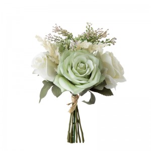 دسته گل مصنوعی رز DY1-4599 تزیین عروسی ارزان