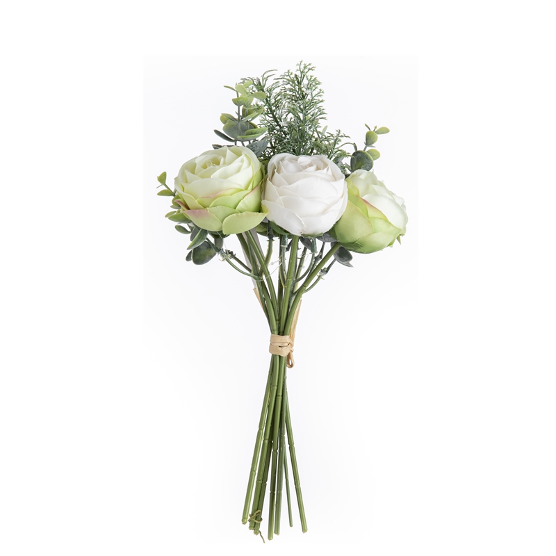 DY1-6301 कृत्रिम फुलांचा पुष्पगुच्छ गुलाब गरम विक्री सजावटीच्या फुलांचा