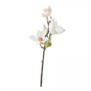 MW69515 ሰው ሰራሽ አበባ Magnolia ፋብሪካ ቀጥታ ሽያጭ የሰርግ አቅርቦት