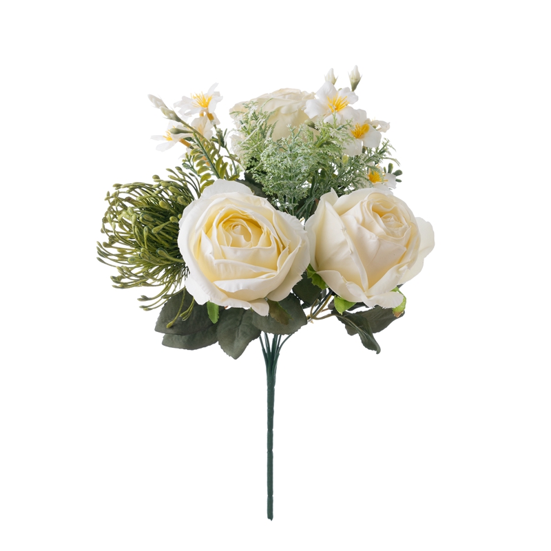 DY1-6486 Bouquet di fiori artificiali Rosa Vendita diretta in fabbrica Fornitura per matrimoni