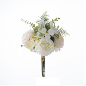 MW55742 Dirbtinių gėlių puokštė rožių Populiarūs vestuvių papuošalai