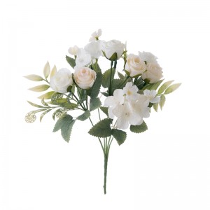 MW55743 זר פרחים מלאכותי ורד קישוט חתונה ריאליסטי