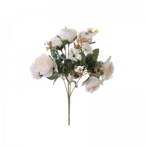 MW57510 Kunstig blomsterbukett Rose Hot Selger Silkeblomster