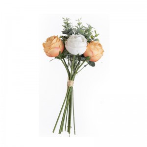 DY1-6301 Букет од вештачко цвеќе Роза со жешка продажба на украсно цвеќе