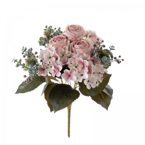 CL04508 Dirbtinių gėlių puokštė rožė Naujo dizaino vestuvių centriniai elementai