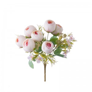 MW31513 Kënschtlech Blummen Bouquet Rose Factory Direkte Verkaf Gaart Hochzäit Dekoratioun