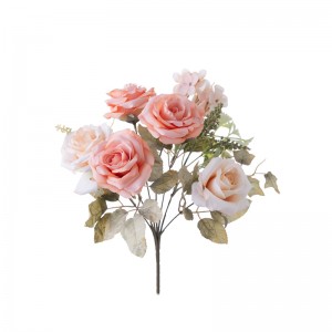 CL10501 Buket umjetnog cvijeća ruža Visokokvalitetno ukrasno cvijeće i biljke