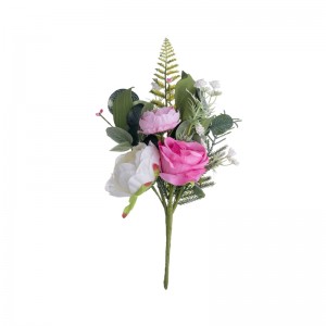 CL54540 دسته گل مصنوعی گل صد تومانی دسته گل عروس با پس زمینه دیواری گل با کیفیت بالا