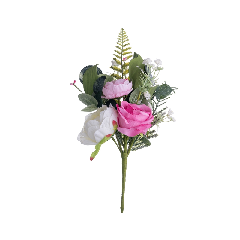 CL54540 Ramo de flores artificiales peonía fondo de pared de flores de alta calidad ramo de novia