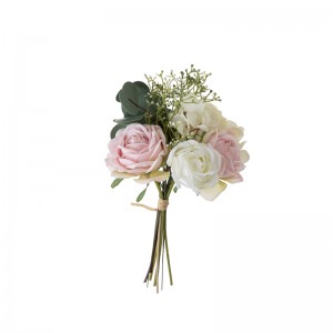 DY1-4062 कृत्रिम फूलों का गुलदस्ता गुलाब लोकप्रिय वेडिंग सेंटरपीस