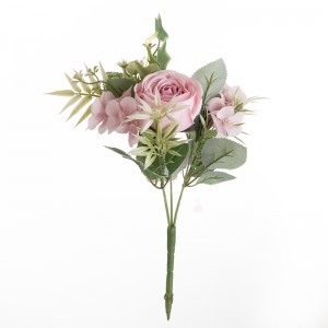 MW55705 Artificial Flower Bouquet Rose Ifuru Silk Ọhụrụ