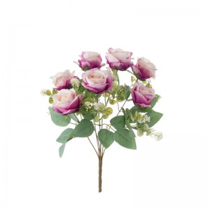 MW31504 कृत्रिम फूलों का गुलदस्ता गुलाब लोकप्रिय सजावटी फूल और पौधे