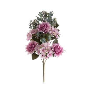 CL04506 Buqetë me lule artificiale Furnizim dasmash Dahlia Hot Selling