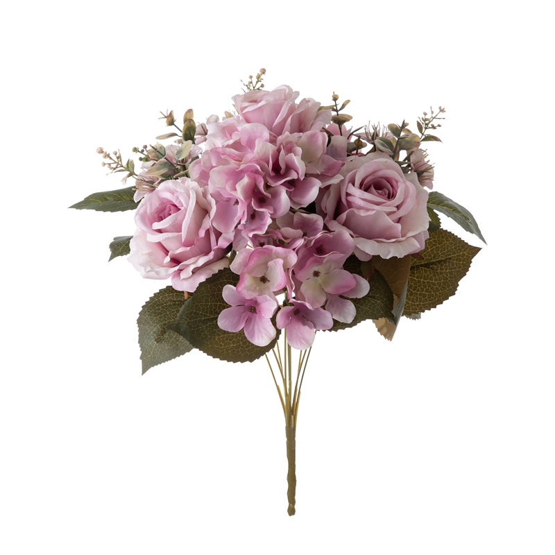 CL04510 Buqetë me lule artificiale me trëndafila Pjesë të njohura në qendër të dasmave