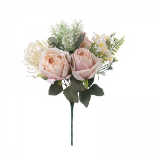 DY1-6486 mākslīgo ziedu pušķu rožu rūpnīcas tiešā pārdošana kāzu piegādes