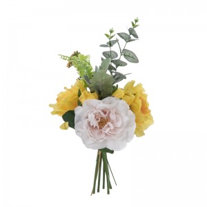 DY1-3231 Künstlicher Blumenstrauß, Rose, neues Design, dekorative Blume