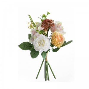 DY1-3247 Umetni šopek rož, vrtnica, priljubljena stenska kulisa z rožami