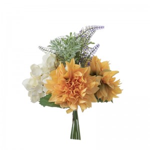 Bouquet de fleurs artificielles Dahlia, toile de fond populaire pour mur, DY1-5673