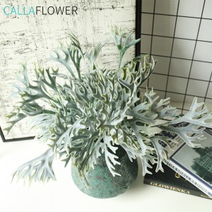 YC1048 ხელოვნური რქის ბალახის ყვავილის მტევნის მაგიდის დეკორაცია თეთრი და მწვანე ხელოვნური ჩამოკიდებული მცენარე ვაზი მწვანე მცენარისთვის
