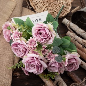 MW55729 Bouquet di fiori artificiali Rose Nuovo design Fornitura per matrimoni