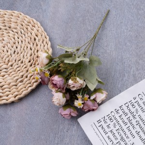 MW57516 مصنوعی پھولوں کا گلدستہ گلاب گرم، شہوت انگیز فروخت شادی کی سجاوٹ