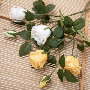 MW59608 Реалистична свадбена декорација со роза од вештачко цвеќе