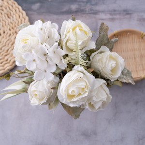 CL10504 Bouquet de fleurs artificielles Rose vente chaude fleurs et plantes décoratives