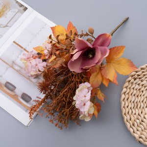 CL62511 ሰው ሰራሽ አበባ Bouquet Magnolia ከፍተኛ ጥራት ያለው የሰርግ አቅርቦት