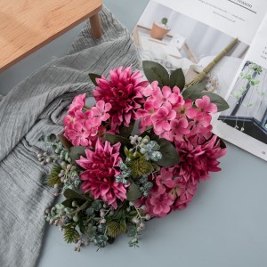 CL04506 Dirbtinių gėlių puokštė Dahlia karštai parduodami vestuvių reikmenys