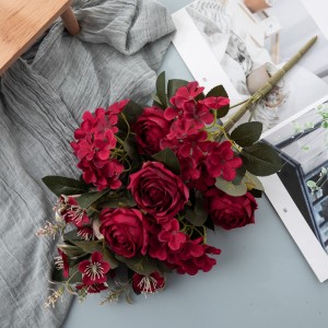 CL04507 Umělá květinová kytice Růže Prodejní zahradní svatební dekorace