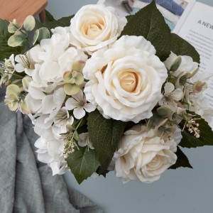 CL04510 Buqetë me lule artificiale me trëndafila Pjesë të njohura në qendër të dasmave