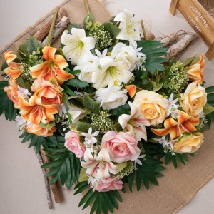 CL81502 造花の花束ユリの熱い販売の庭の結婚式の装飾