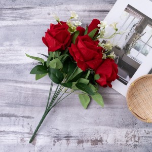 CL86503 Μπουκέτο τεχνητού λουλουδιού Τριαντάφυλλο Χονδρικό Κέντρο Γάμου