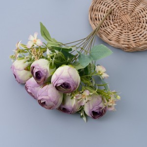 MW31513 Bouquet di fiori artificiali Rose Factory Vendita diretta Garden Decoration Wedding