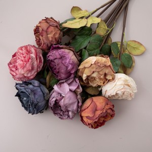 MW24904 Flor decorativa de la venta directa de la fábrica de Rose de la flor artificial