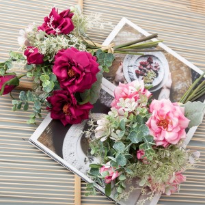 ДИ1-3918 Вештачки цветни букет ружа, свадбена декорација новог дизајна