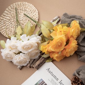 DY1-4595 ດອກໄມ້ທຽມ bouquet Ranunculus ການສະຫນອງການແຕ່ງງານທີ່ແທ້ຈິງ