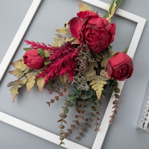 DY1-5313 Kunstig blomsterbukett Peony Bryllupssenter av høy kvalitet