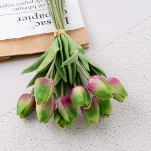MW54502 Sgeadachadh pòsaidh gàrraidh reic teth Tulip Bouquet Flower Artificial
