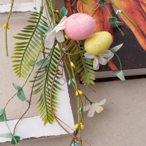 CL55514 Sèrie penjant Ous de Pasqua Venda a l'engròs Decoració de festes Fons de paret de flors