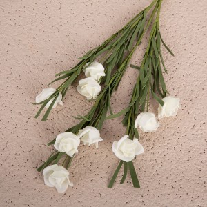 MW21801 décoration de mariage fleurs artificielles PE vraie touche Rose Spray avec 9 capitules