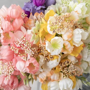 CL66507 Buquê de flores artificiais Camélia Suprimentos de casamento mais vendidos