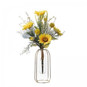 CF01123 Künstlicher Sonnenblumen-Dornenball-Blumenstrauß, neues Design, Garten-Hochzeitsdekoration