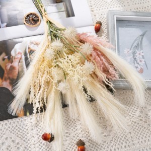 CF01322 دسته گل عروس تزیین گیاه ردیف گل عروس به صورت عمده فروشی ابریشم مصنوعی گل داودی پلاستیکی پامپاس