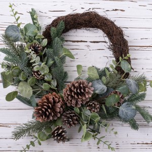 CL54628 ດອກໄມ້ທຽມ wreath Christmas garland ການອອກແບບໃຫມ່ດອກໄມ້ Backdrop