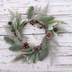 CL54636 ຫ້ອຍຊຸດ Christmas wreath ໂຮງງານຂາຍໂດຍກົງການຕົກແຕ່ງ Wedding